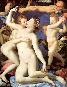 Agnolo Bronzino An Allegory of Venus and Cupid oil on canvas